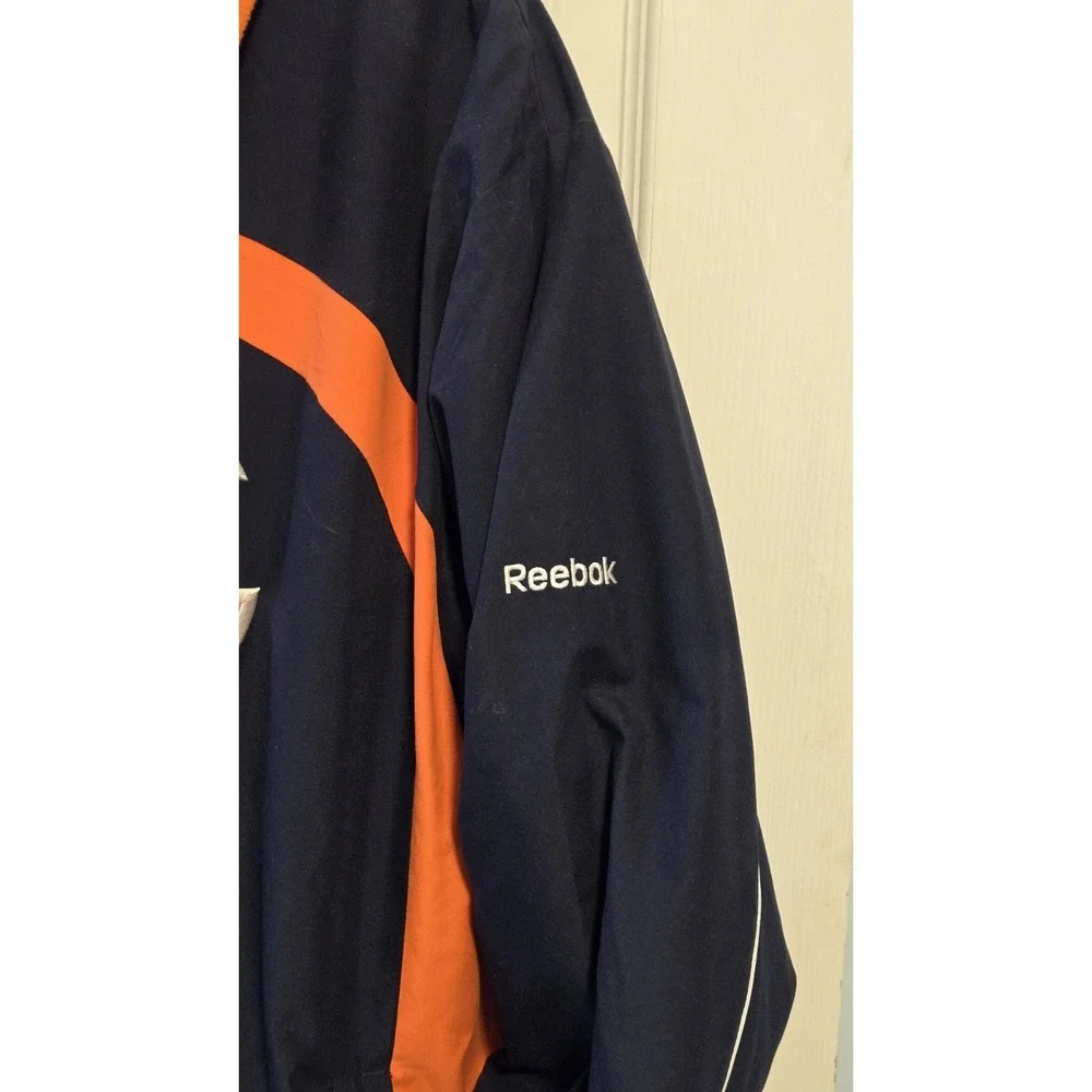 Reebok Chicago Bears NFL Team Apparel Jacket Men's L Navy Orange Fleece Line Y2K